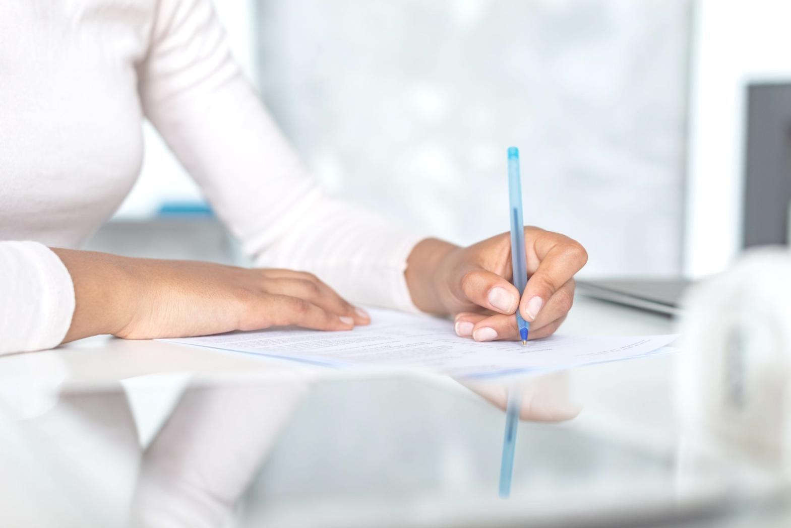 Client reviewing long-term budget strategy documents